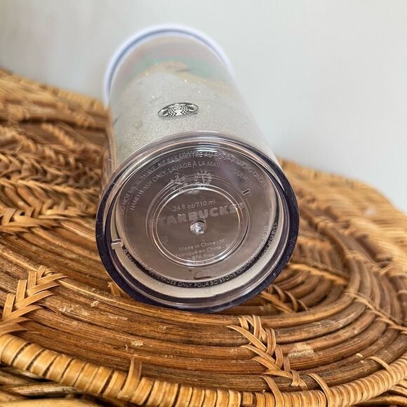 Starbucks Holiday Sand Flow Glitter Cold Cup Tumbler Venti 24 oz No Straw - Picture 3 of 4